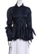 Each x Other Silk Long Sleeve Button-Up Top