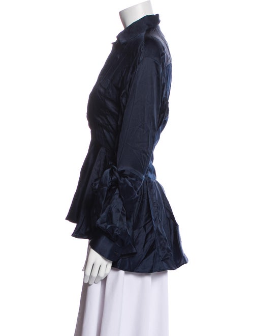 Each x Other Silk Long Sleeve Button-Up Top