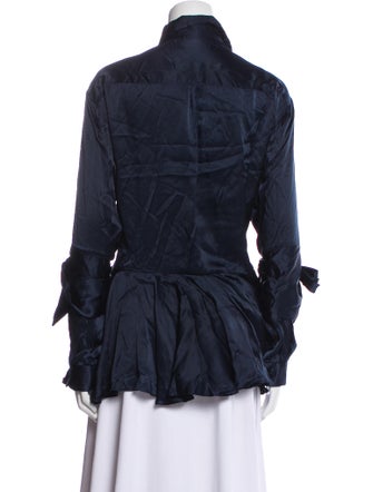 Each x Other Silk Long Sleeve Button-Up Top