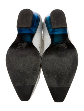 Each x Other Leather Colorblock Pattern Western Boots