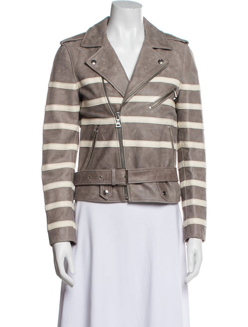 Each x Other Leather Striped Blazer