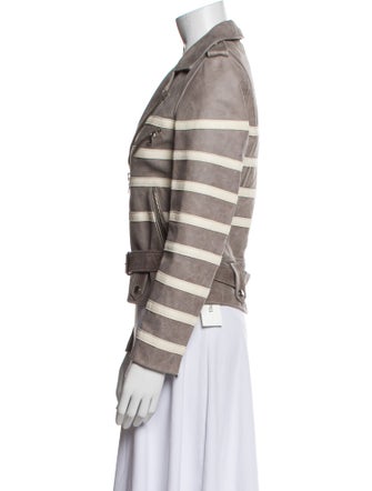 Each x Other Leather Striped Blazer