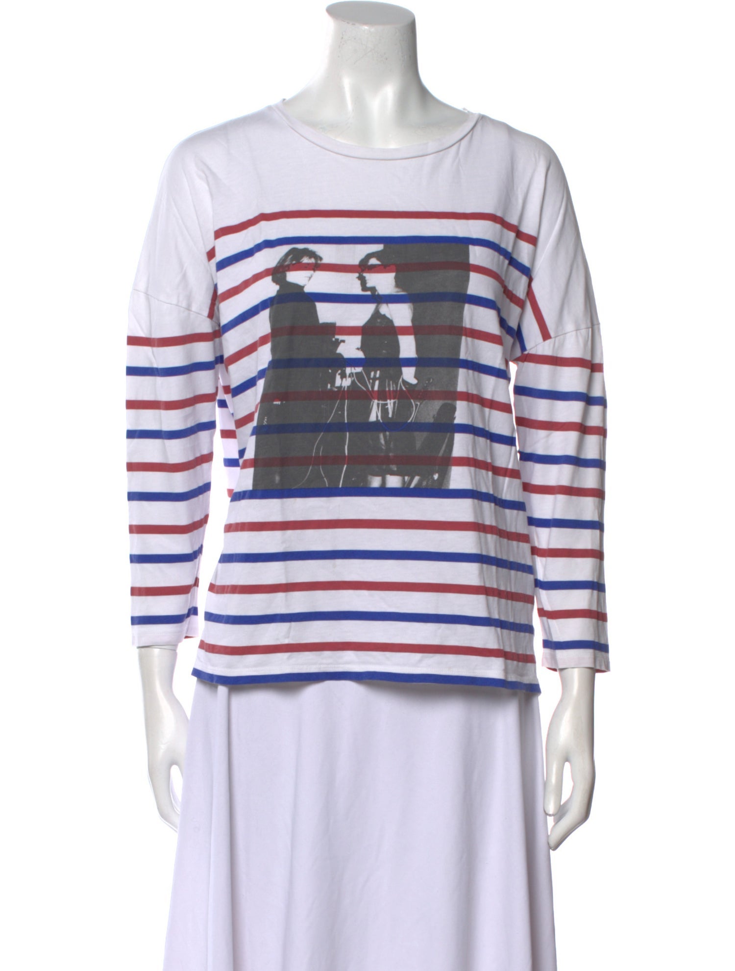 Each x Other Striped Bateau Neckline Top