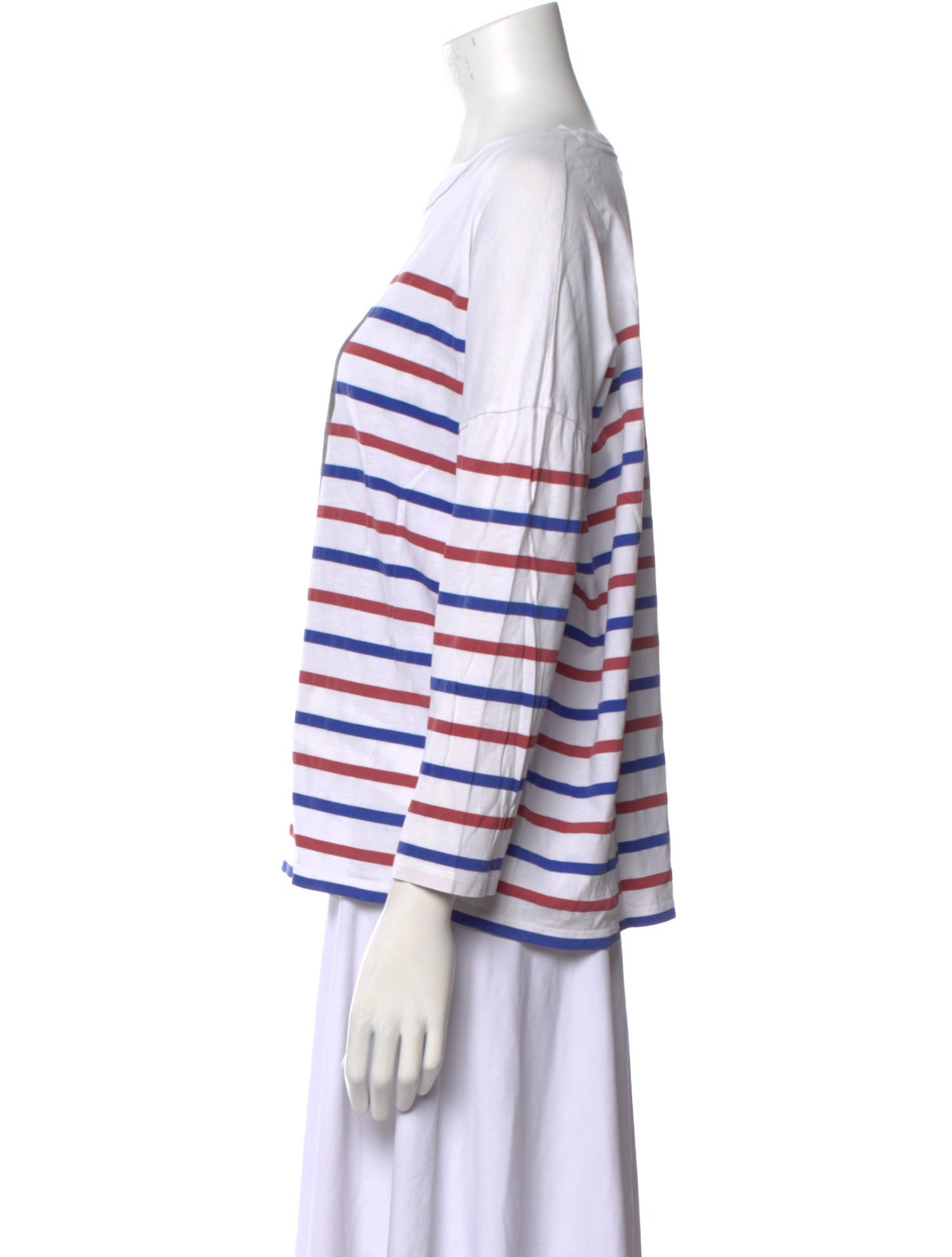 Each x Other Striped Bateau Neckline Top