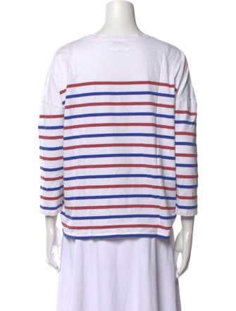Each x Other Striped Bateau Neckline Top