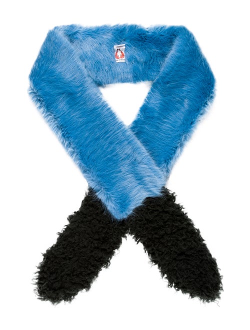 Shrimps Faux Fur Stole Blue