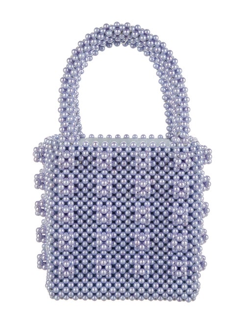 Shrimps Beaded Handle Bag Purple