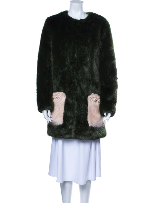 Shrimps Faux Fur Coat Green