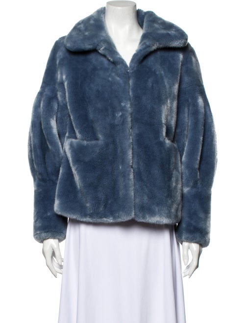 Shrimps Faux Fur Jacket Blue
