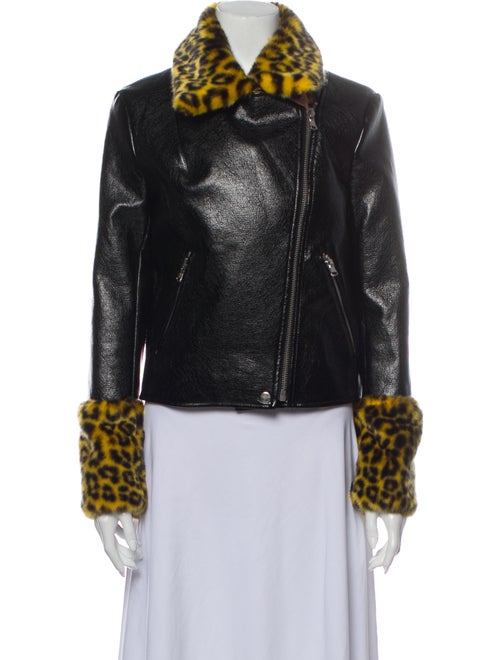 Shrimps Animal Print Jacket Black