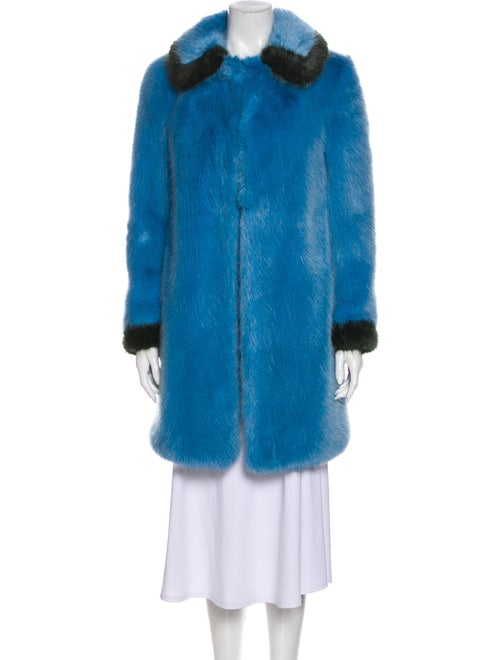 Shrimps Faux Fur Coat Blue
