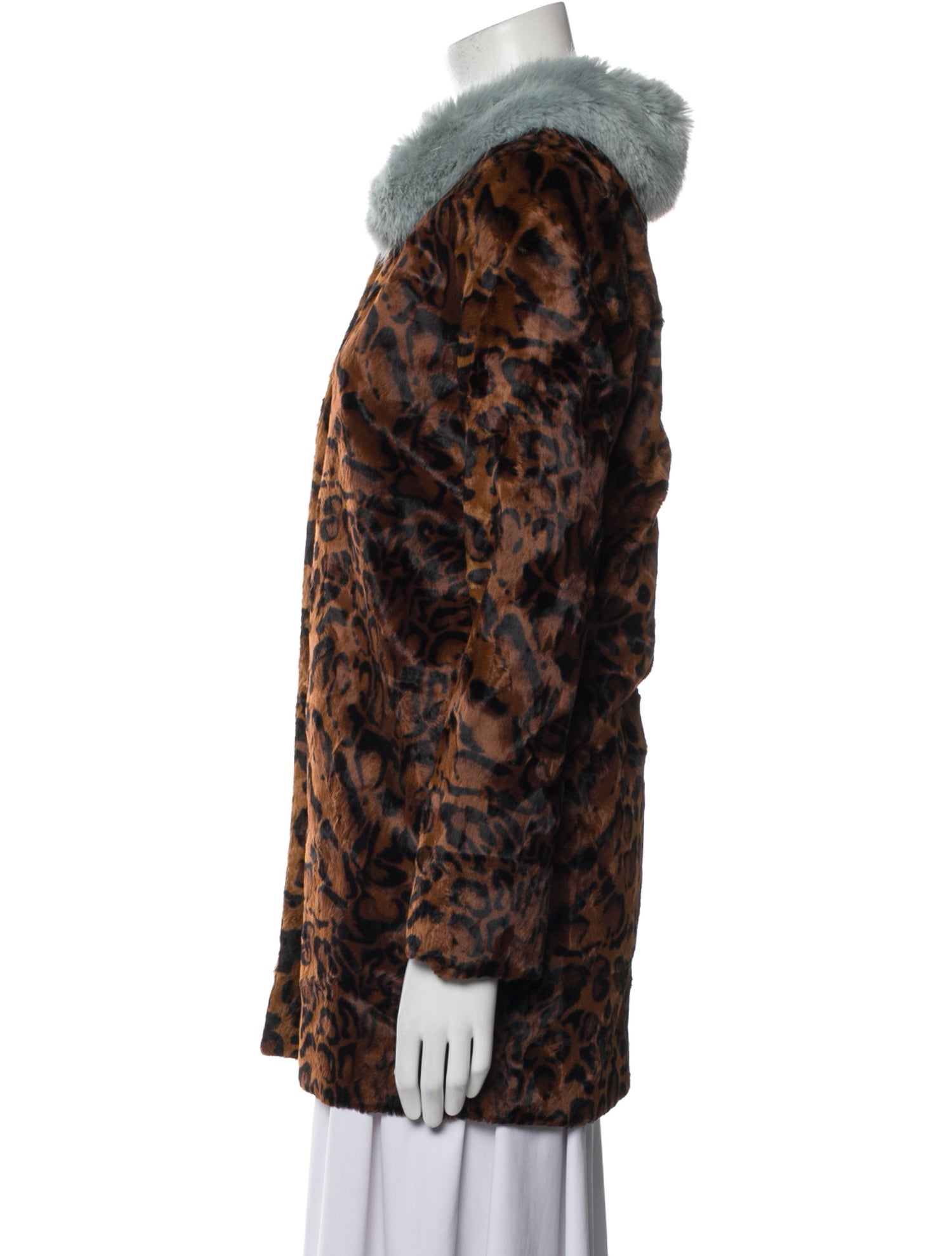 Shrimps Animal Print Faux Fur Coat