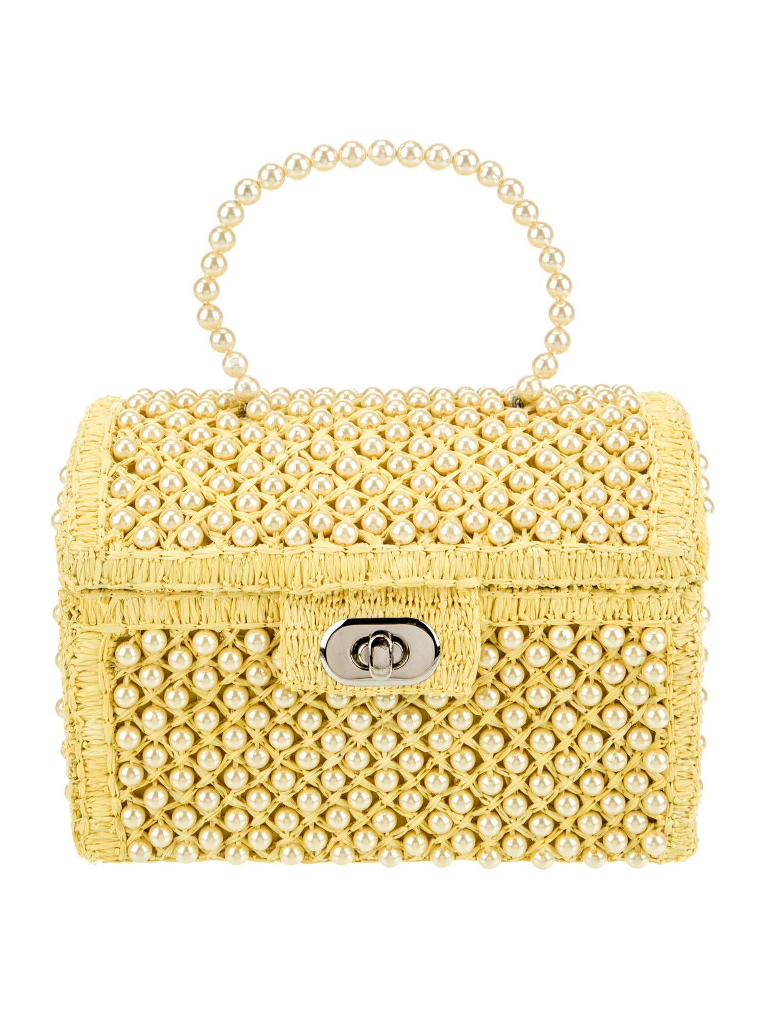 Shrimps Raffia Top Handle Bag