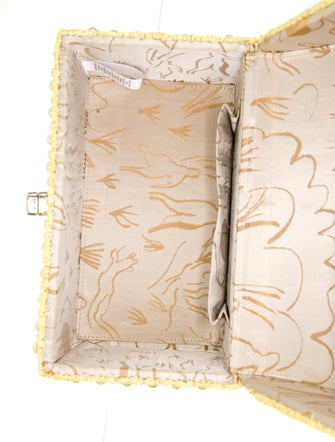 Shrimps Raffia Top Handle Bag