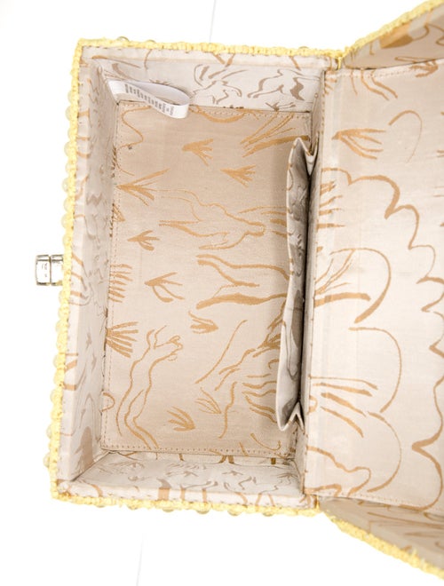 Shrimps Raffia Top Handle Bag