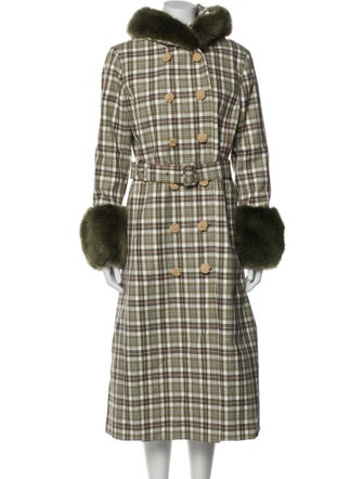 Shrimps Plaid Print Coat