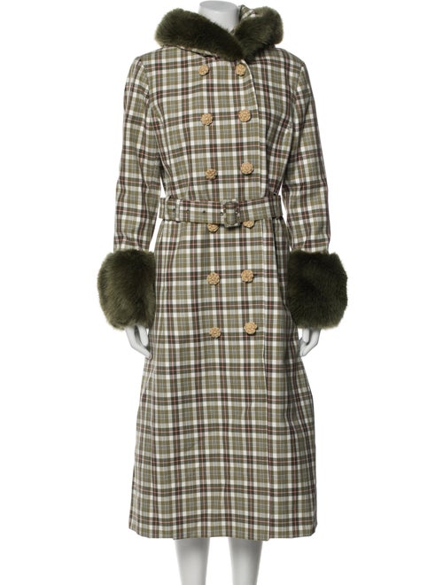 Shrimps Plaid Print Coat