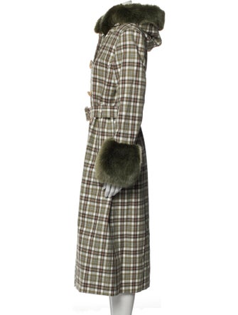 Shrimps Plaid Print Coat