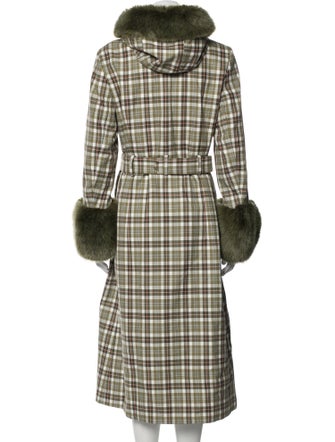 Shrimps Plaid Print Coat