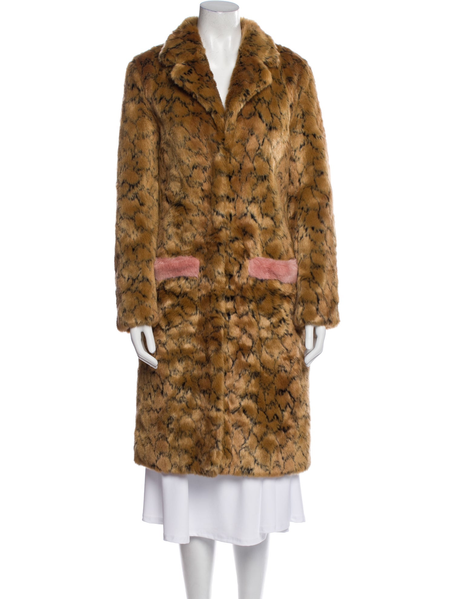 Shrimps Animal Print Faux Fur Coat