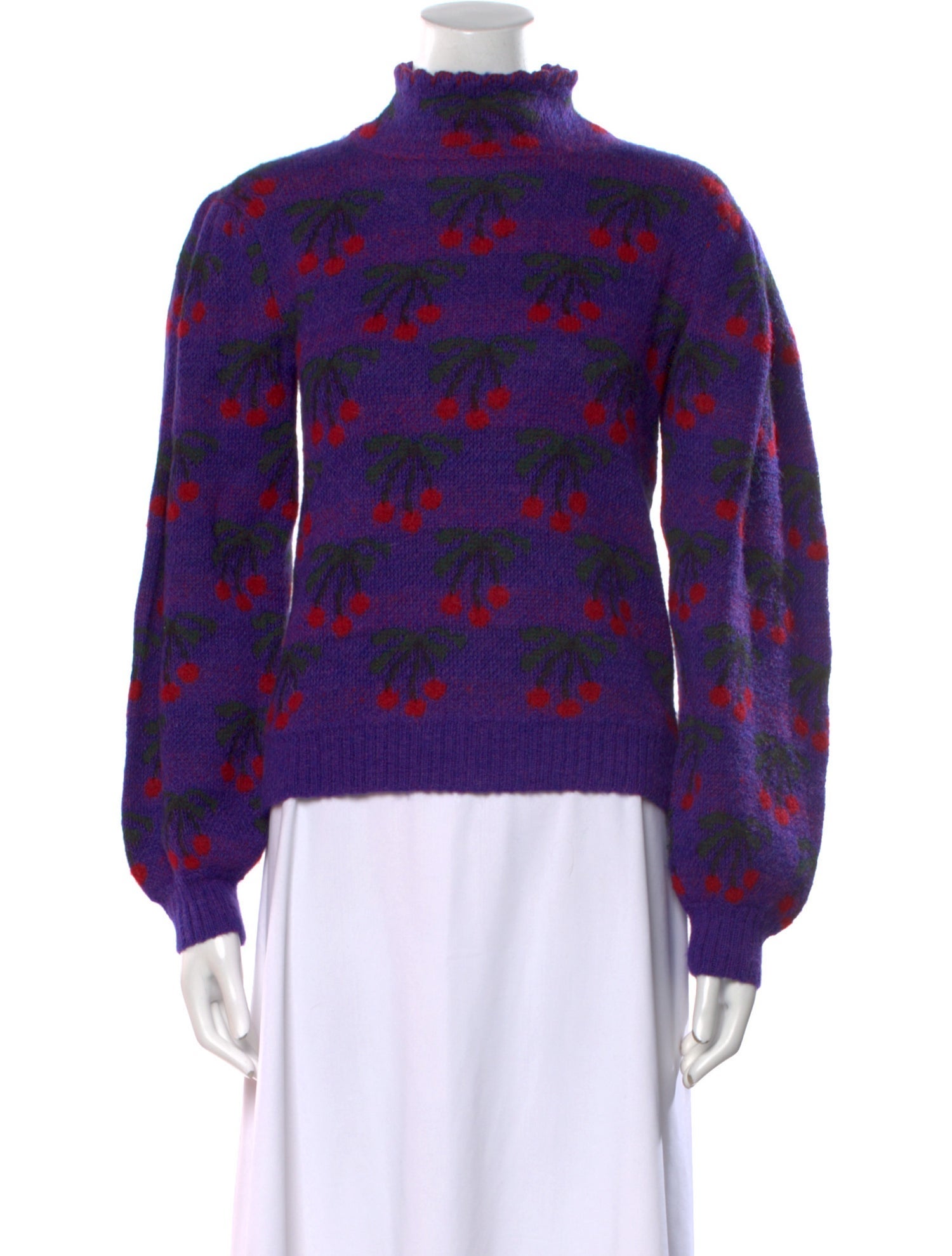 Shrimps Printed Mock Neck Sweater