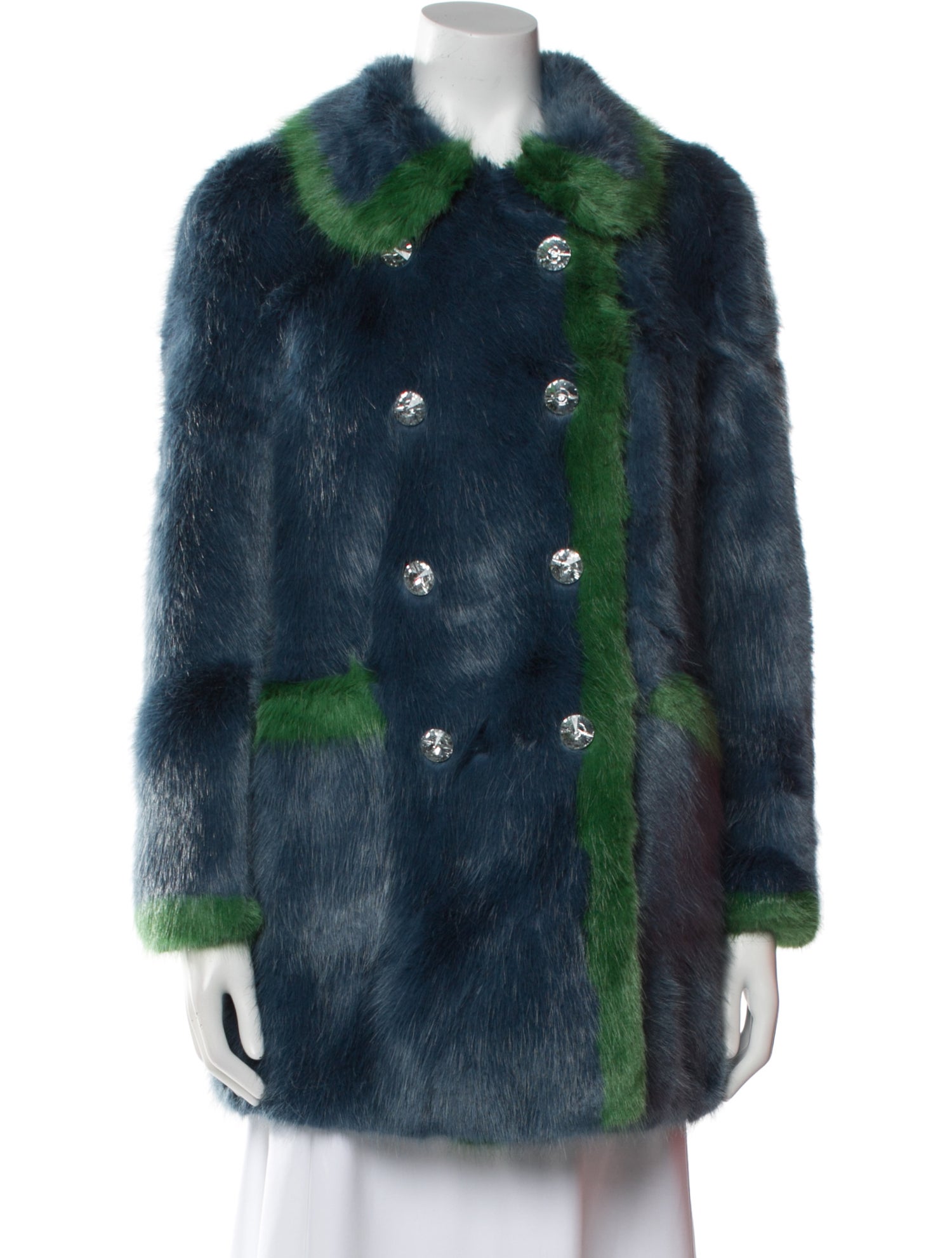 Shrimps Faux Fur Printed Faux Fur Coat
