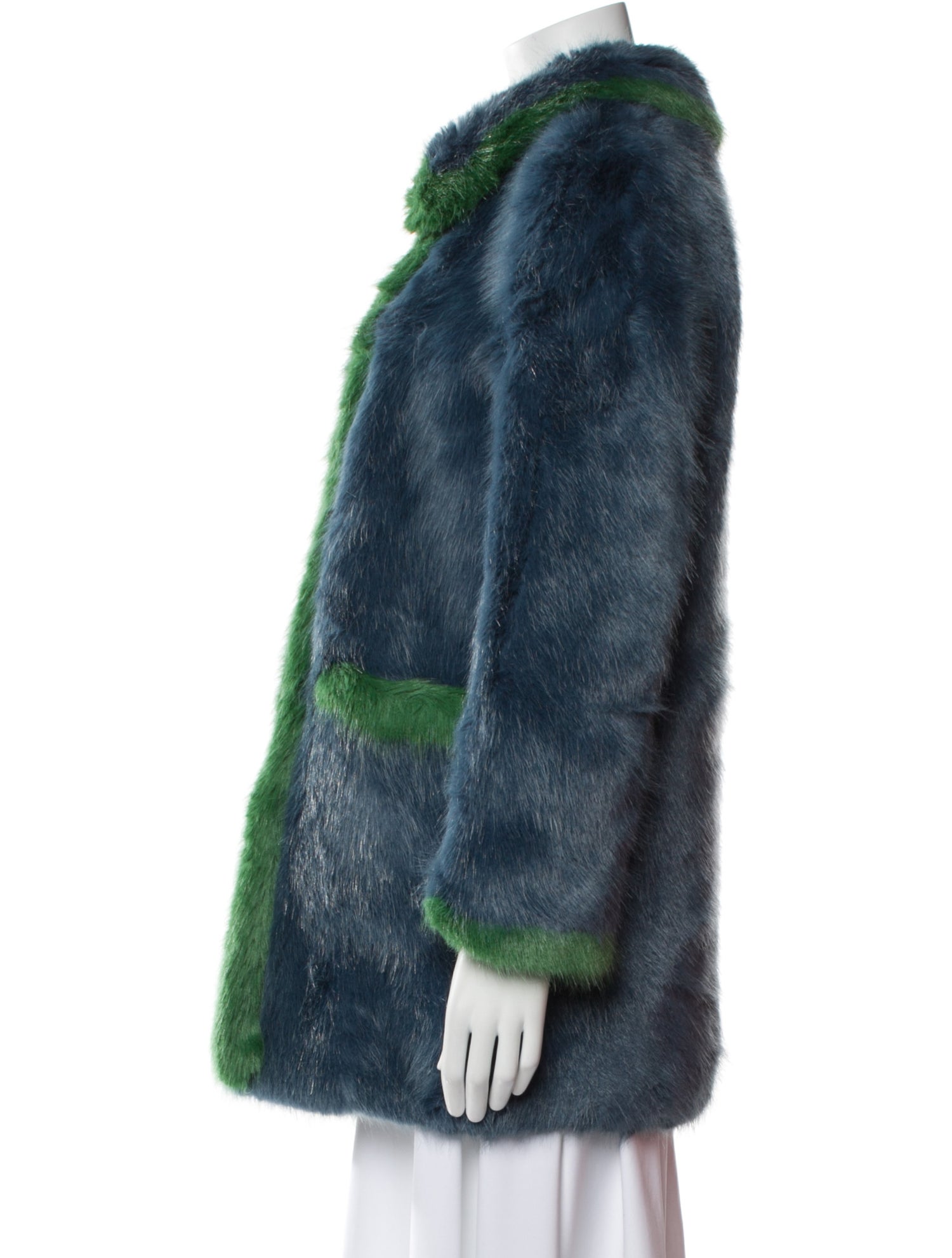 Shrimps Faux Fur Printed Faux Fur Coat