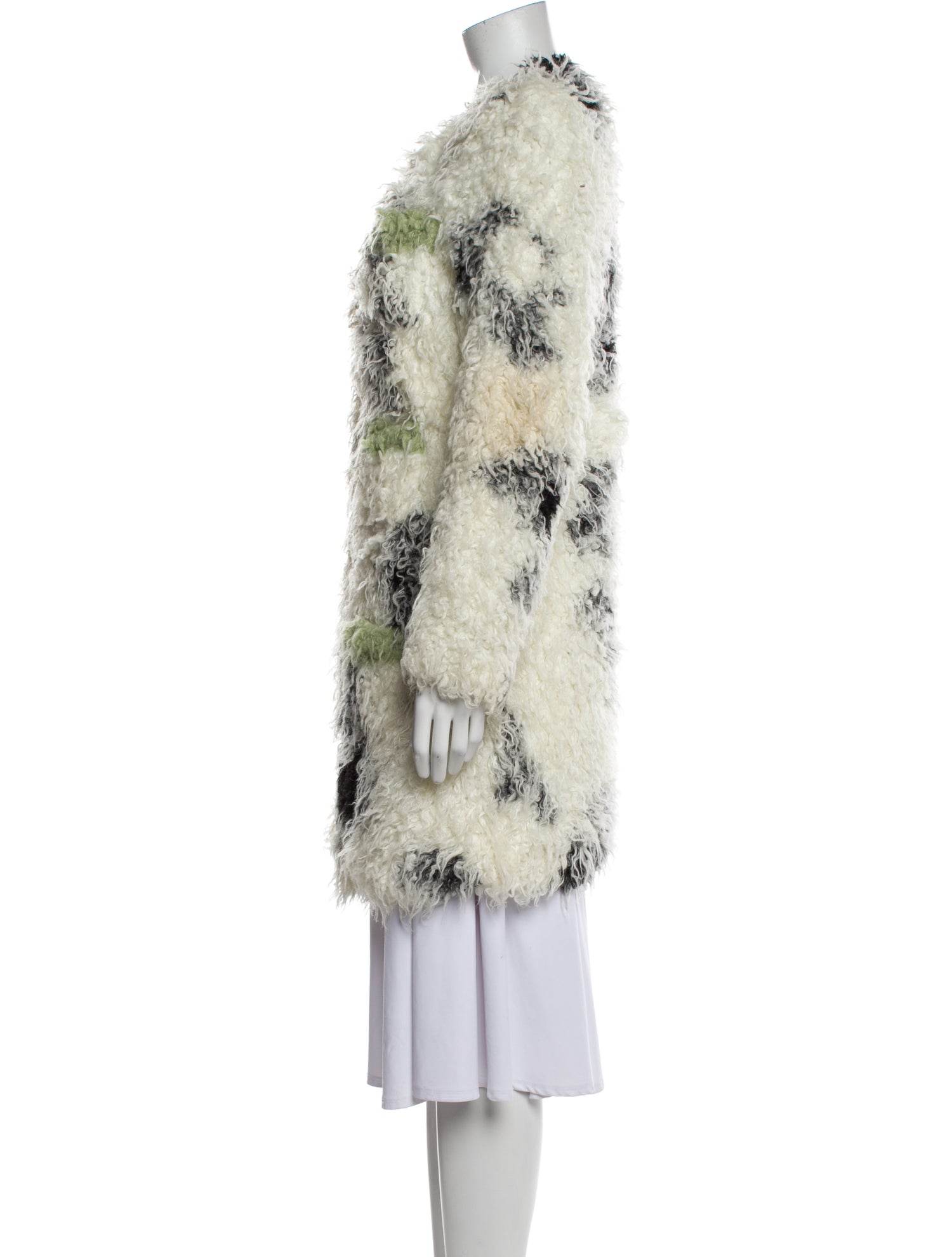 Shrimps Faux Fur Printed Faux Fur Coat