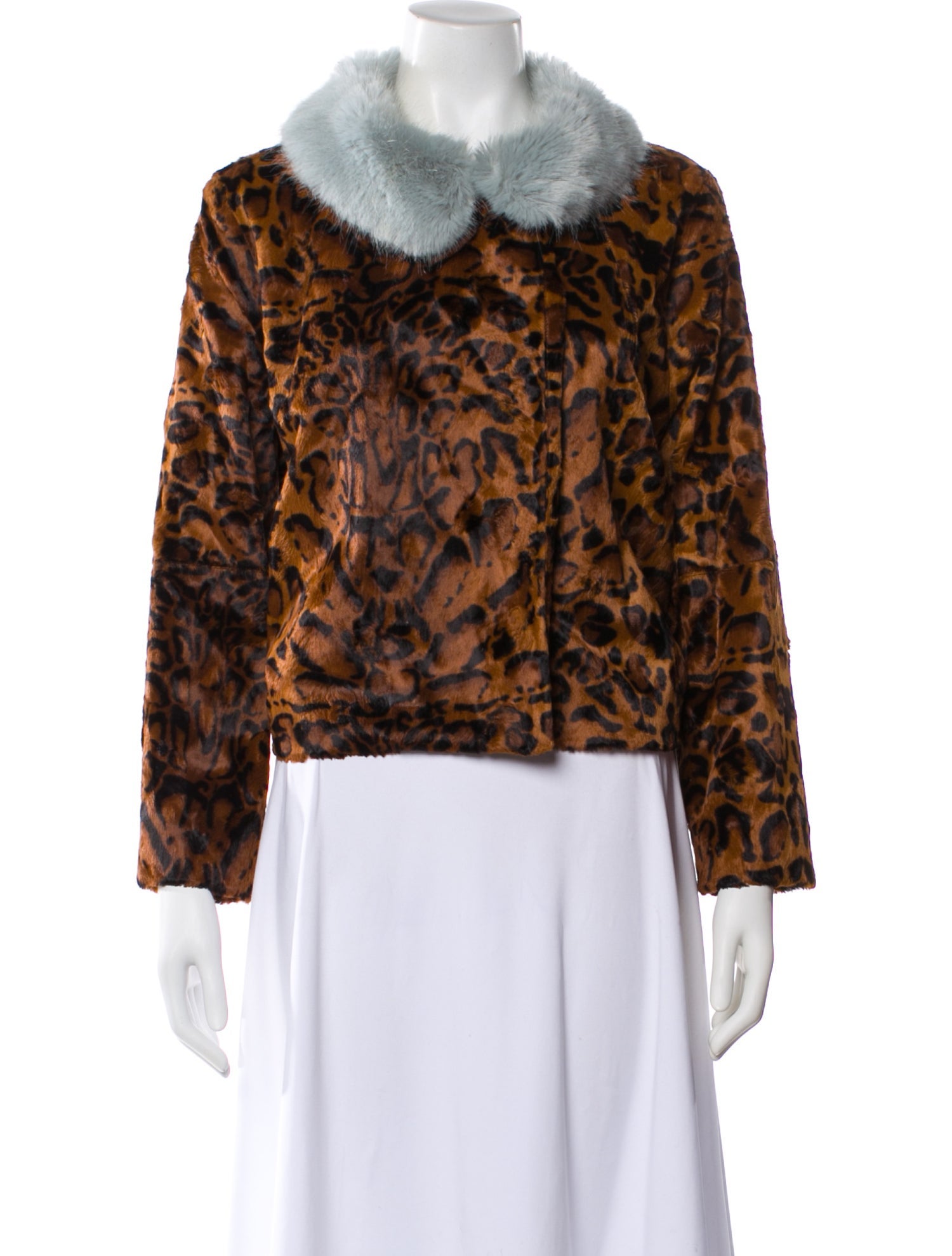 Shrimps Animal Print Faux Fur Jacket