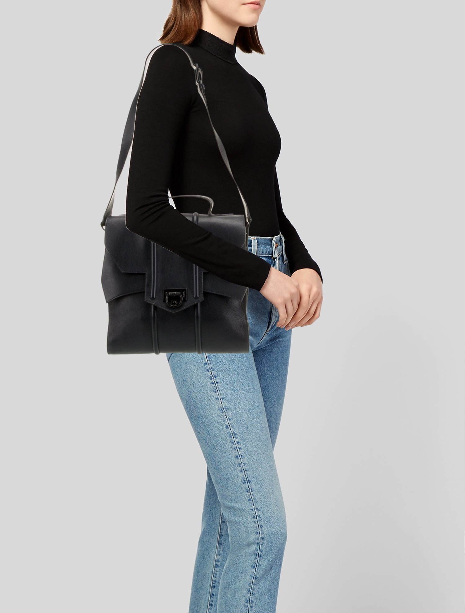 Reece Hudson Leather Top Handle Bag