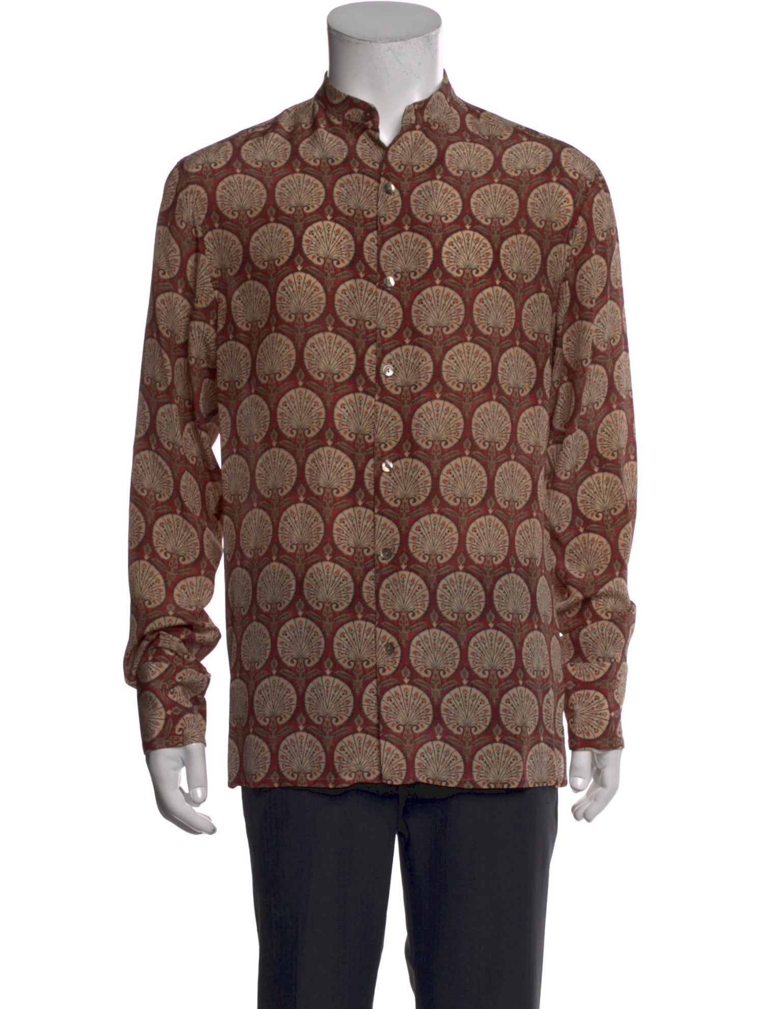 73 London Silk Plaid Print Shirt