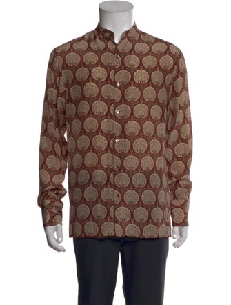 73 London Silk Plaid Print Shirt