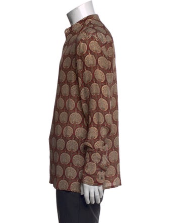 73 London Silk Plaid Print Shirt