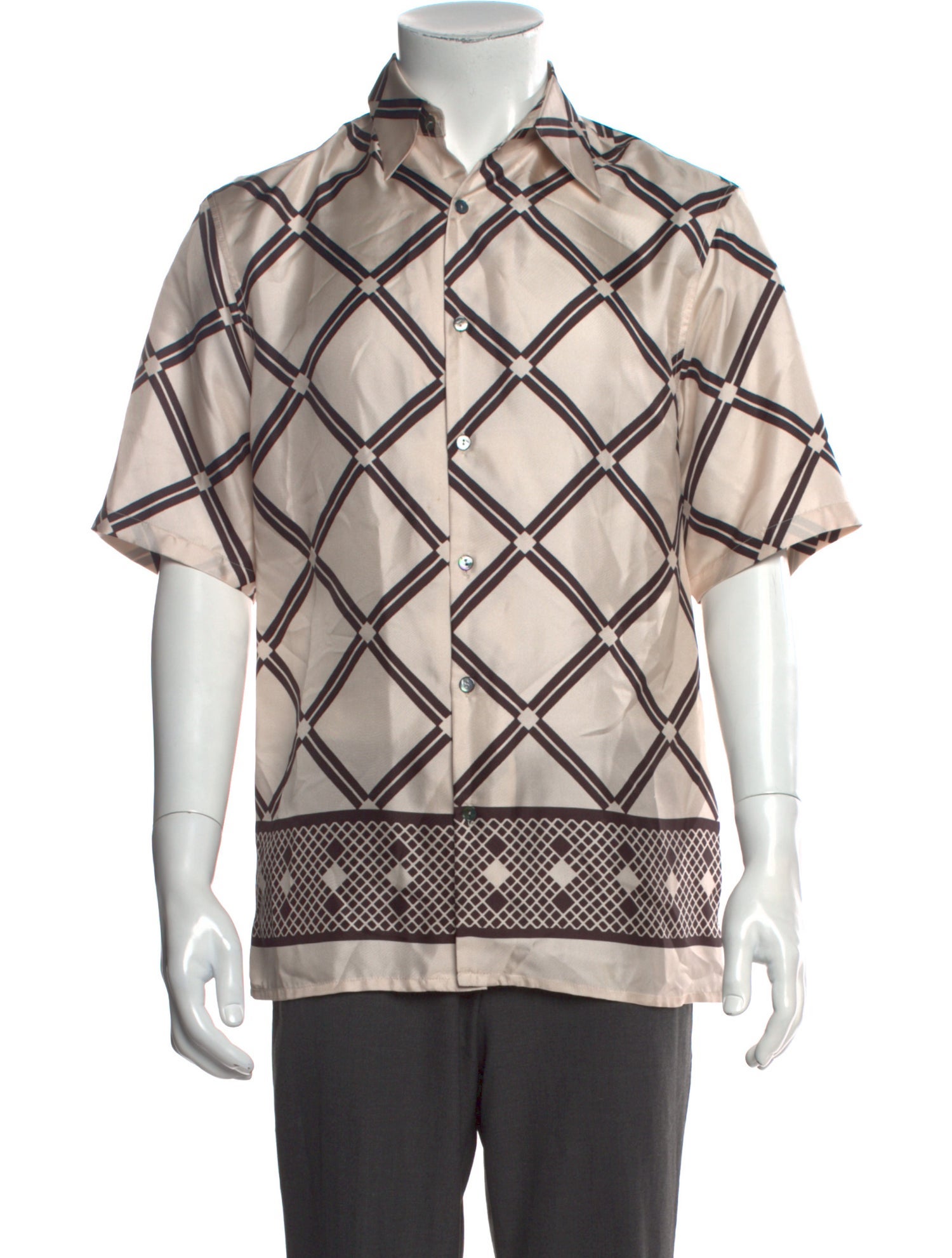 73 London Silk Plaid Print Shirt