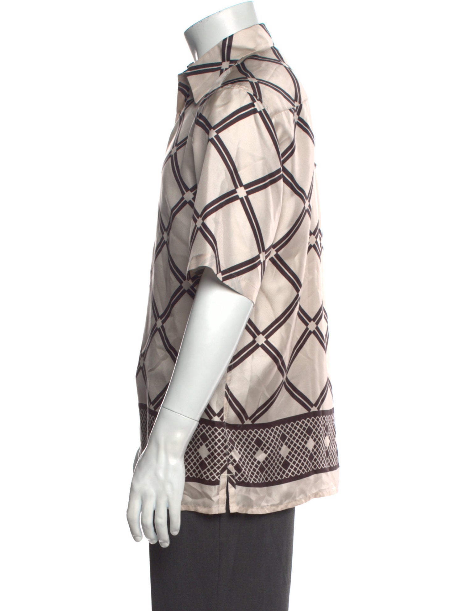 73 London Silk Plaid Print Shirt