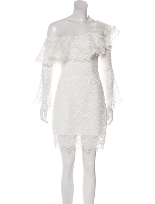 Nicholas One-Shoulder Mini Dress White