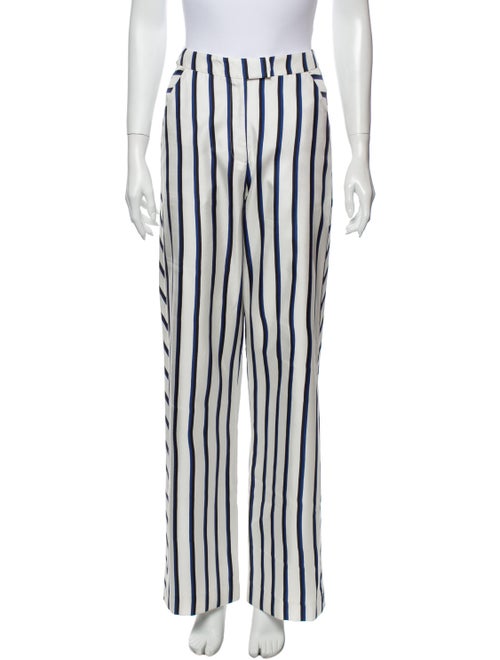 Nicholas Striped Wide Leg Pants White