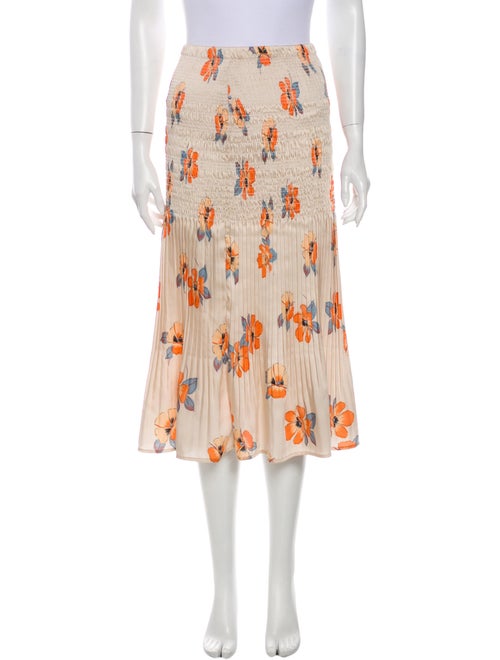 Nicholas Floral Print Midi Length Skirt