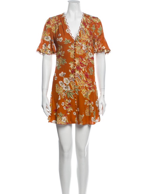 Nicholas Silk Mini Dress Orange