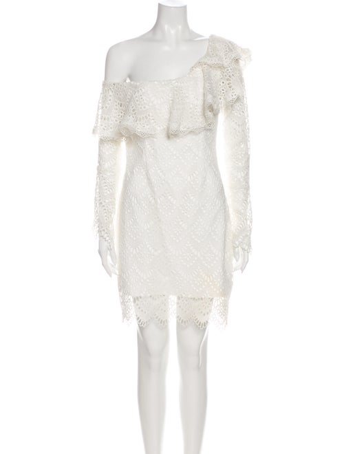 Nicholas One-Shoulder Mini Dress White