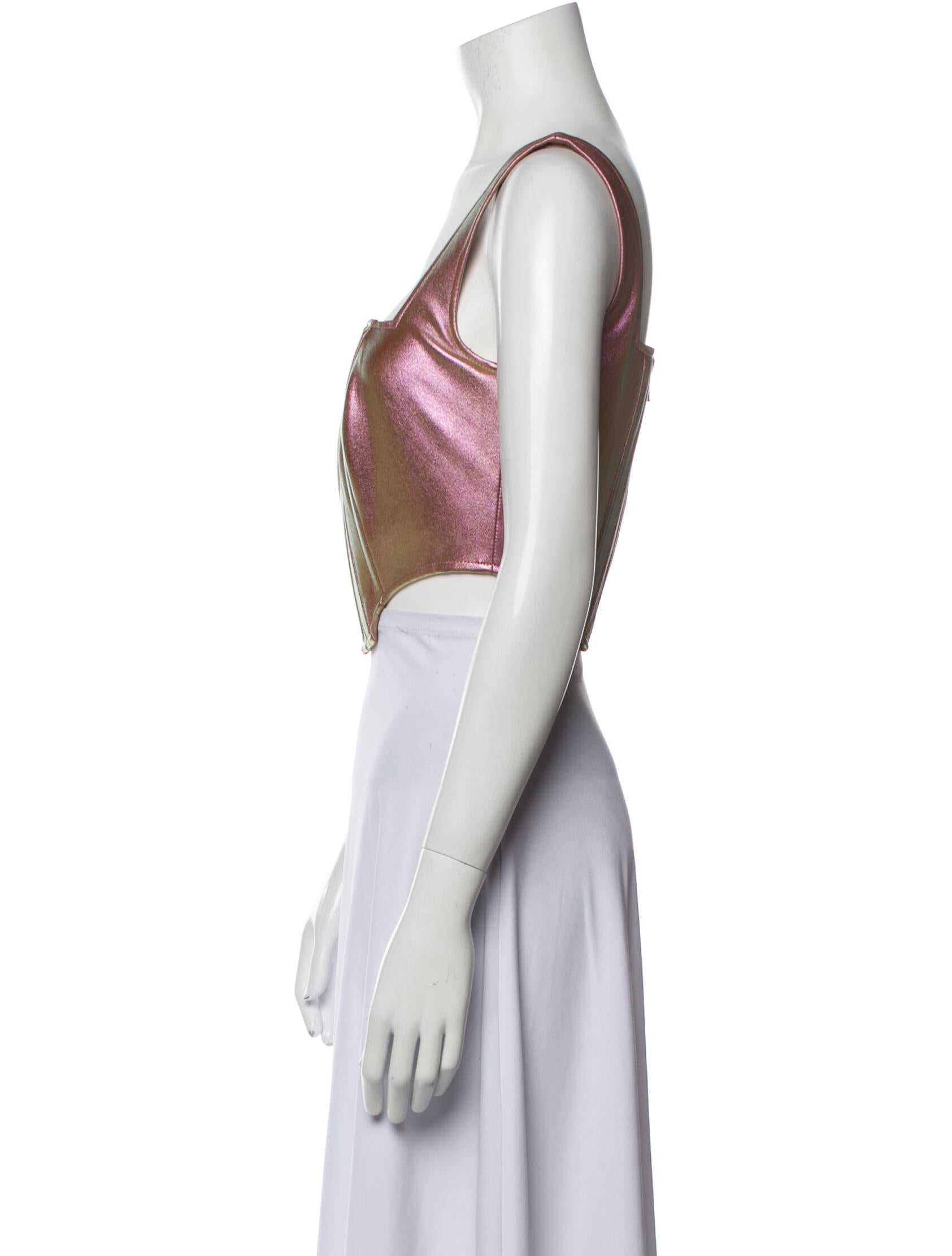 Nicholas Square Neckline Sleeveless Crop Top