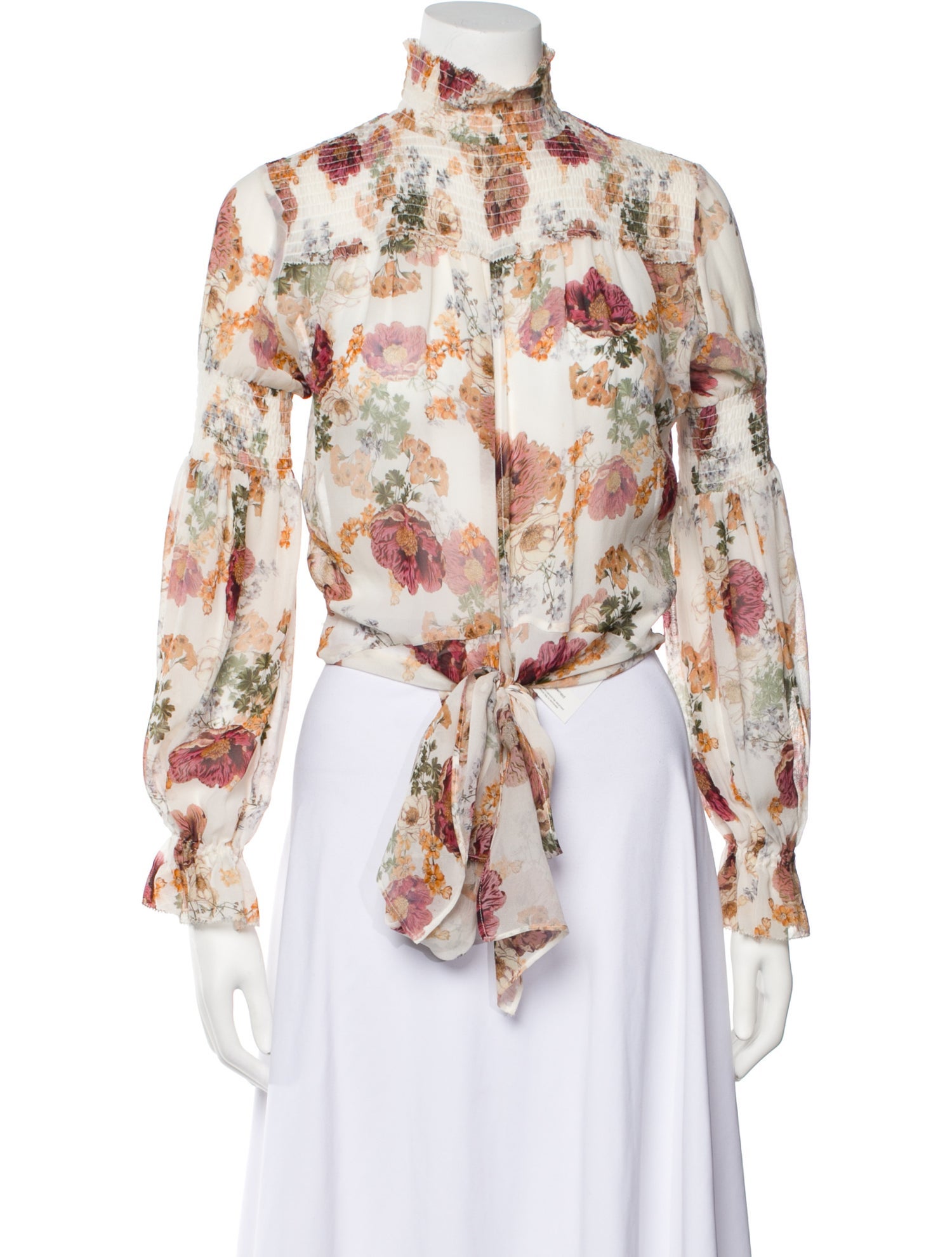 Nicholas Silk Floral Print Blouse
