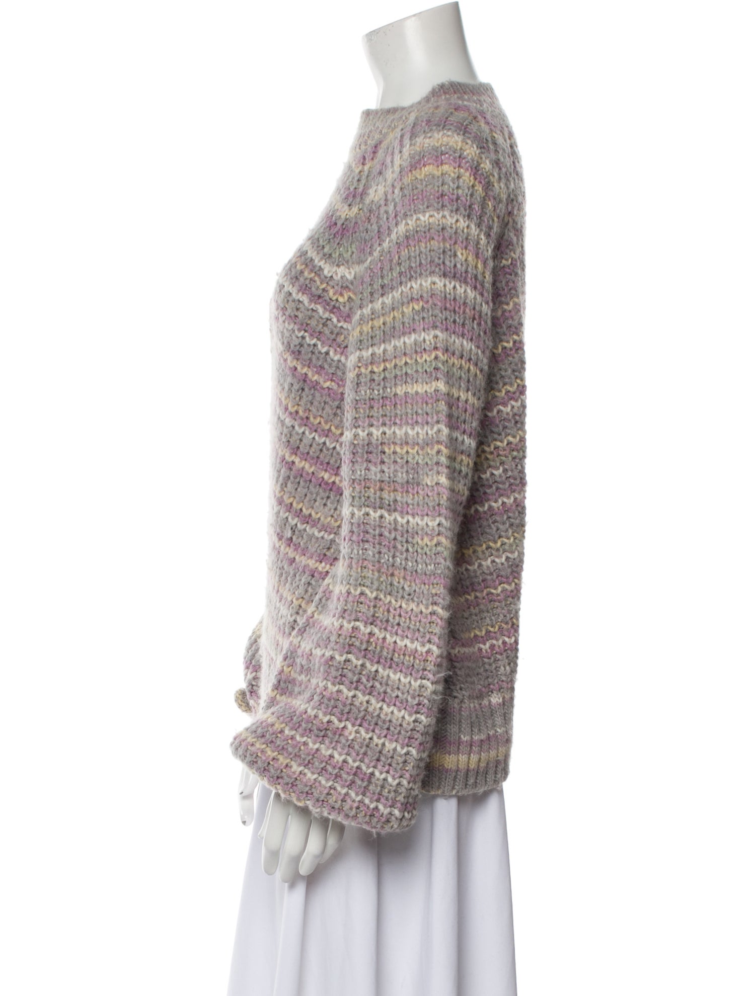 Nicholas Striped Mock Neck Sweater