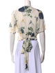 Nicholas Silk Floral Print Crop Top
