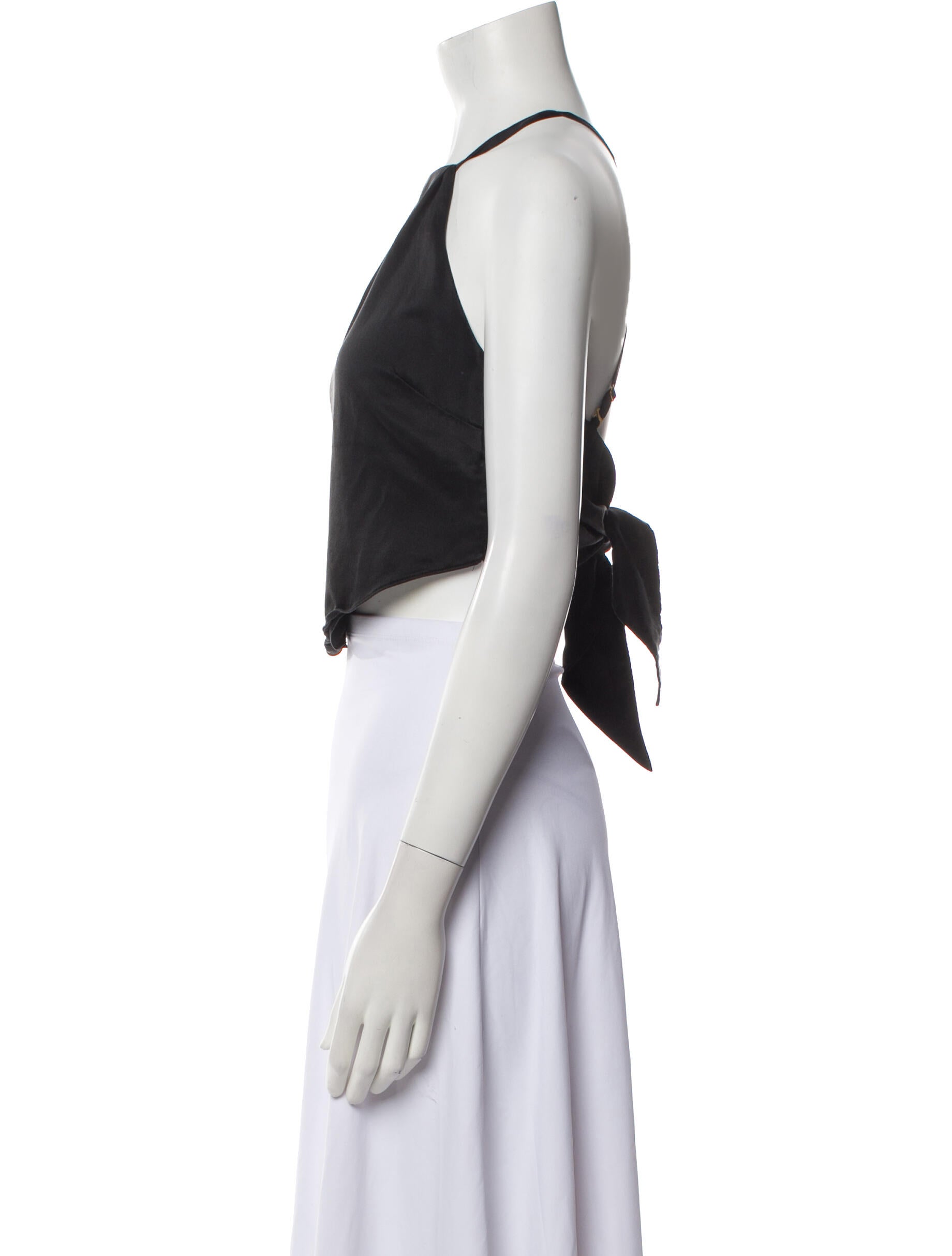Nicholas Halterneck Sleeveless Crop Top