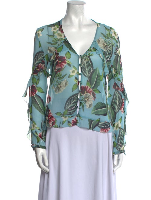 Nicholas Silk Floral Print Blouse