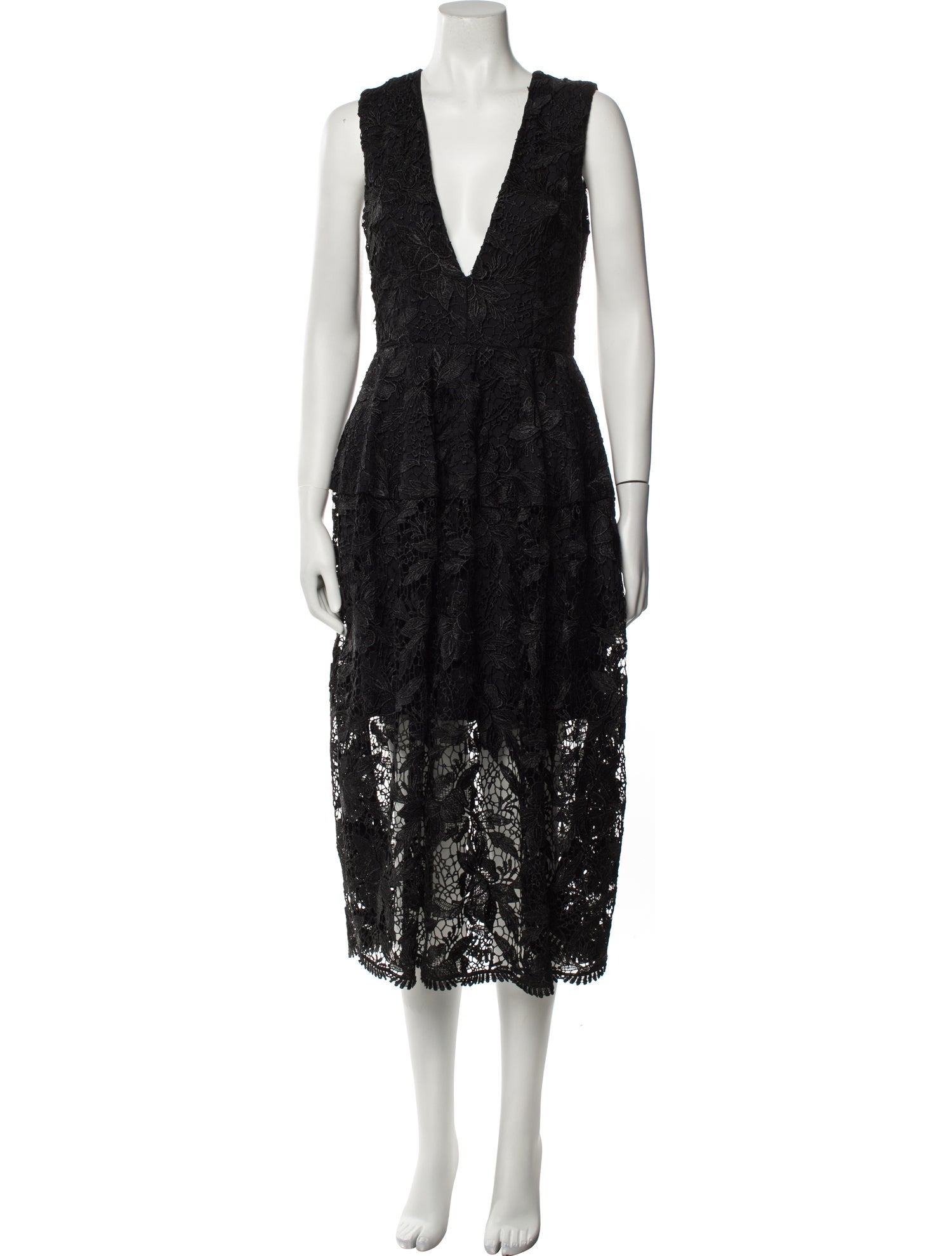 Nicholas V-Neck Midi Length Dress