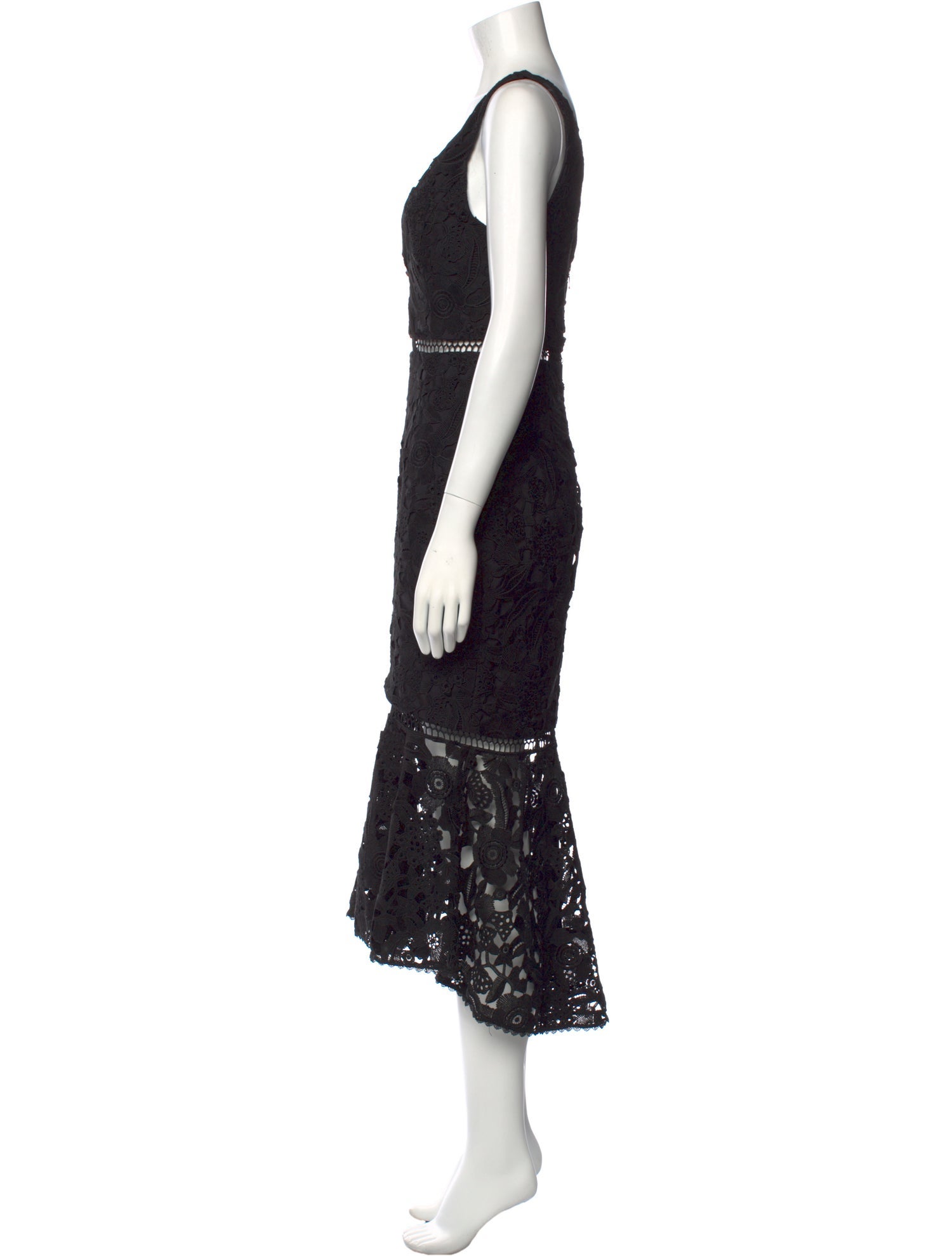 Nicholas Lace Pattern Long Dress