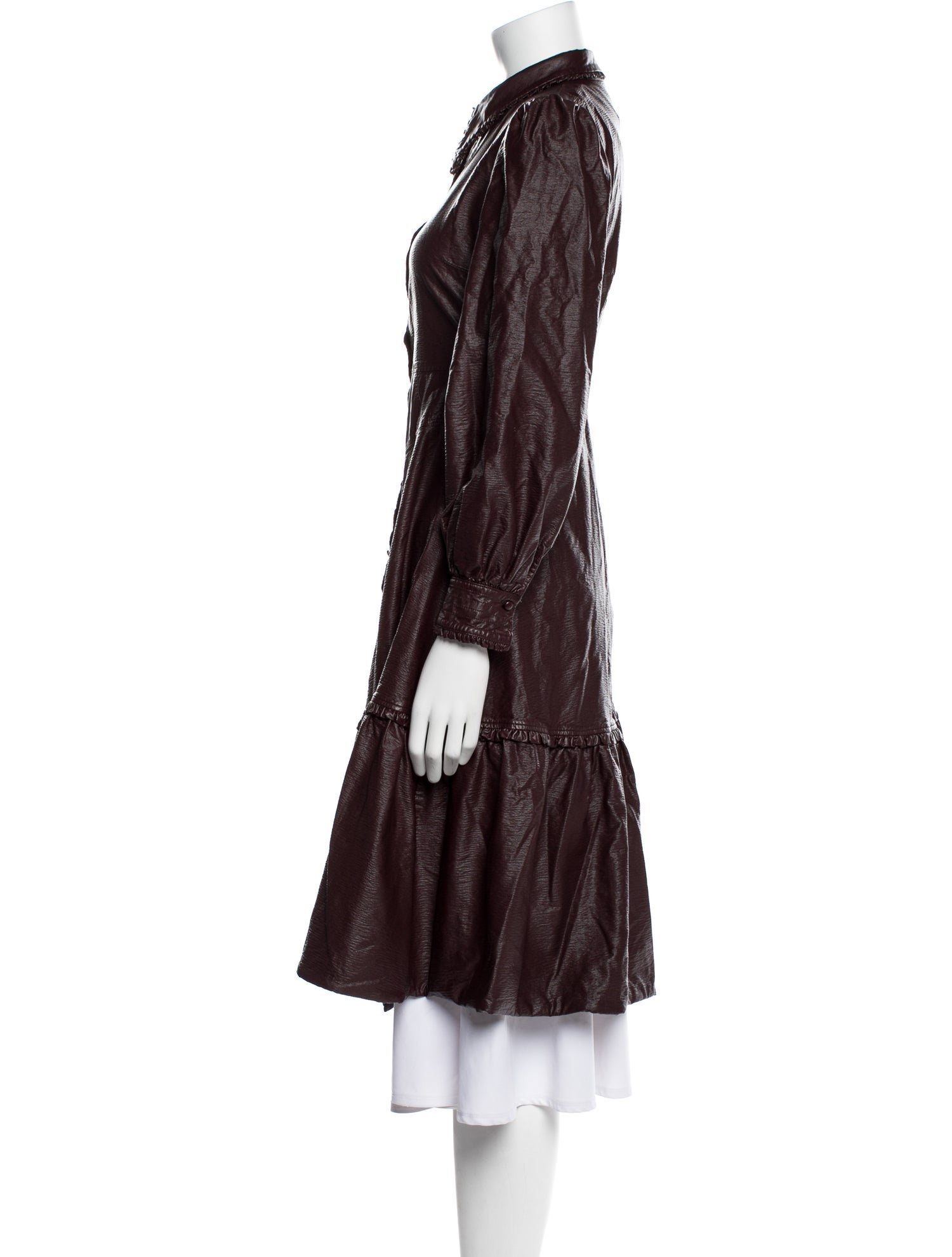 Nicholas Faux Leather Midi Length Dress