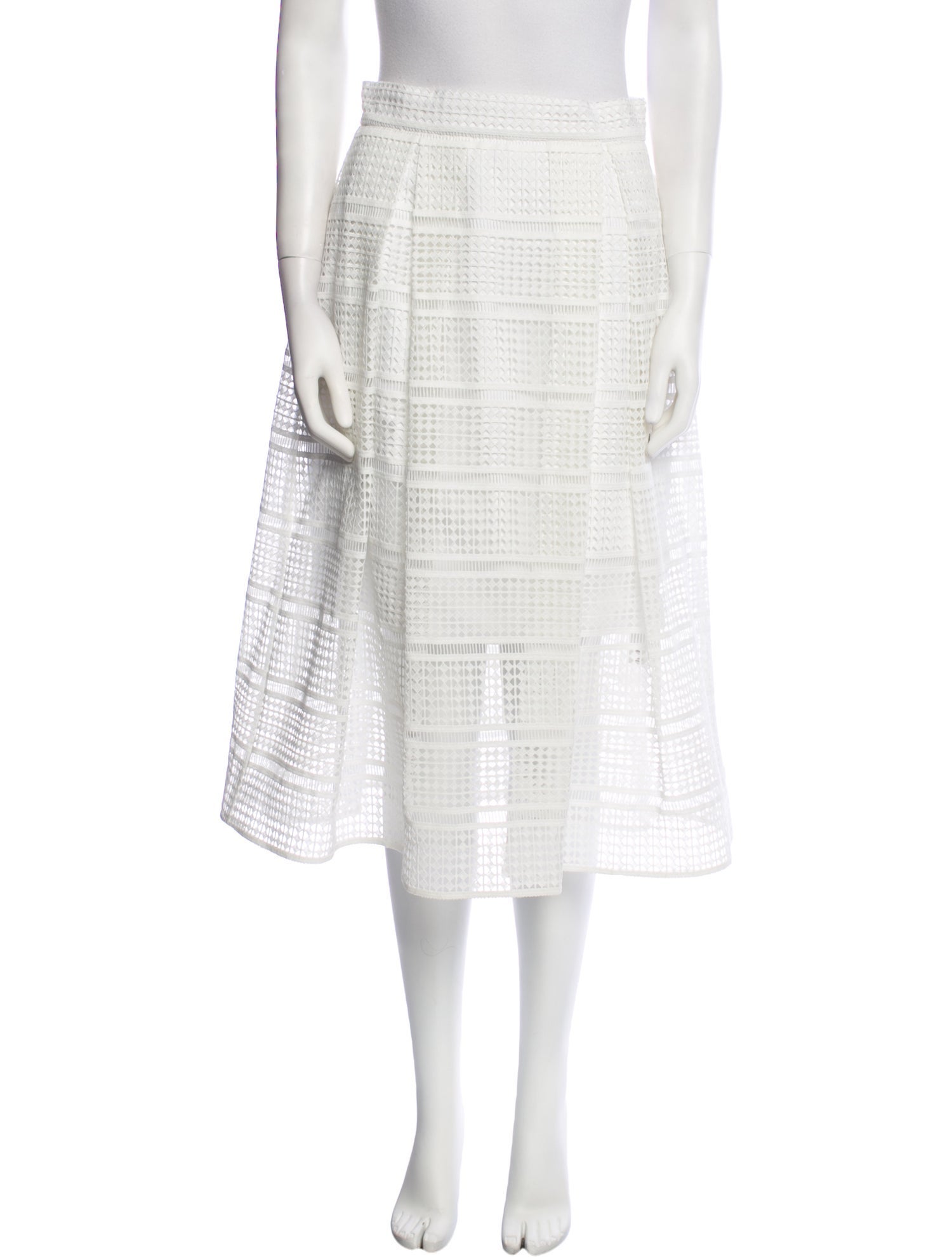 Nicholas Lasercut Accents Midi Length Skirt